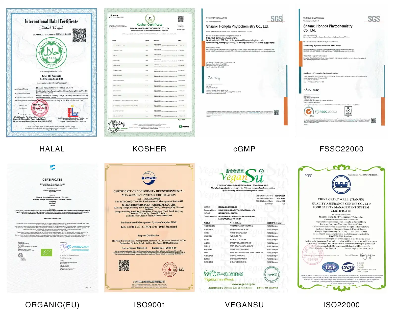 Certifications